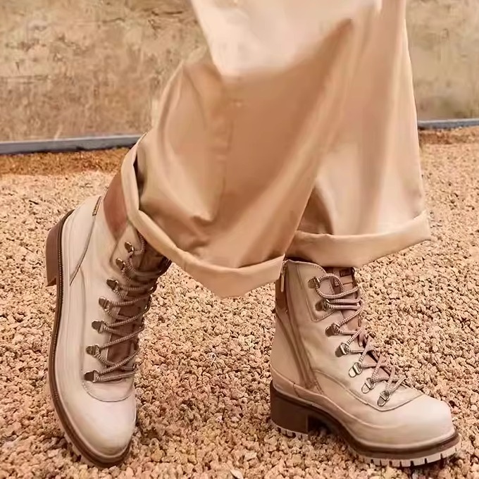 Pikolinos派高雁牛皮冬靴马丁靴