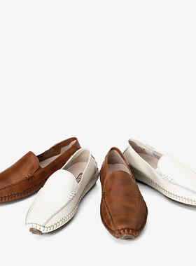 皇冠老店Pikolinos派高雁春季牛皮中口圆头套脚乐福单鞋PS220501