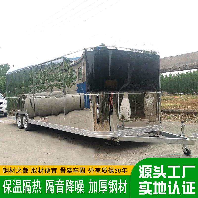 大型户外景区移动拖挂车 双层野营风亲子酒店 复古欧式咖啡房屋