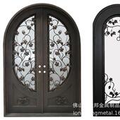 欧式 入户门锻造铁门隔音玻璃门庭院铁艺iron door平移门花园铁门