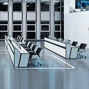 烤漆指挥中心控制台监控台安防调度台简约现代监控室操作台