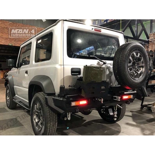 19款吉姆尼 JIMIN 保险杠 双轴后杠 备胎油桶竞技后杠 改装防护杠