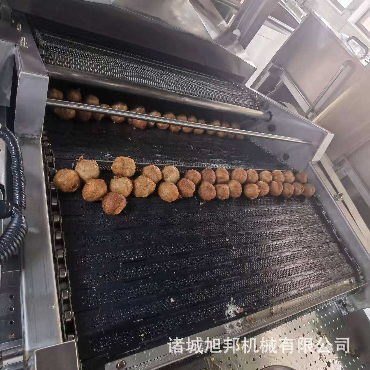 油炸牛肉干加工设备 全自动油炸食品流水线 商用薯片z核桃仁油炸