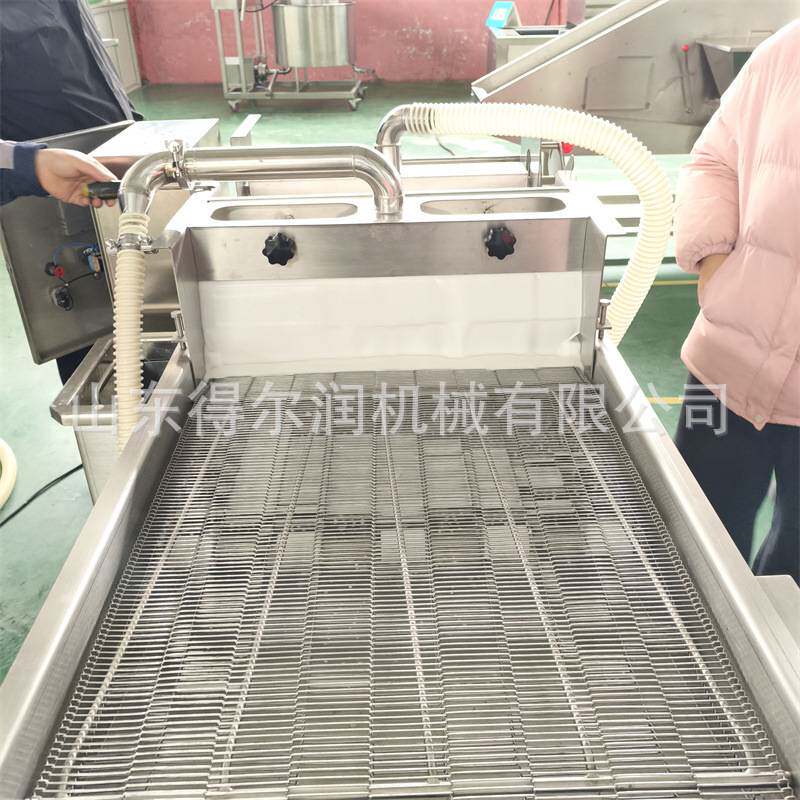 肉丸子上浆机 浓浆挂糊机器 双层网带夹覆 多种型号 304不锈钢