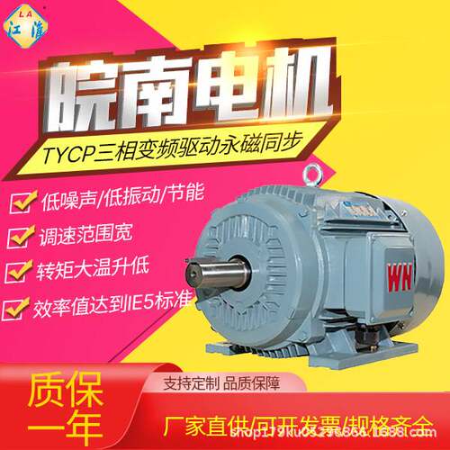 皖南电机三相变频驱动三相永磁同步电机TYCP-55kw75kw全铜线圈