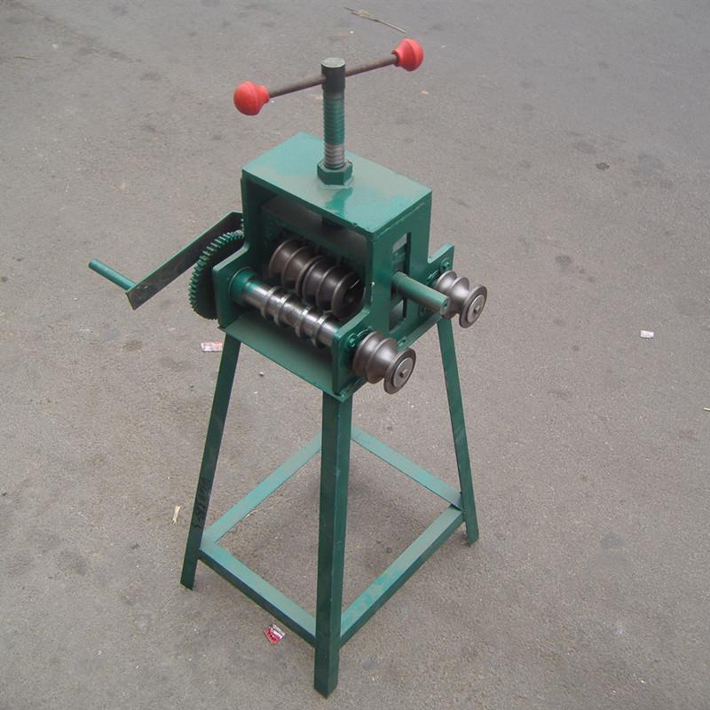 手摇弯管机多功能小型折弯器圆方管重型手动50型双丝杠四轮打圈机