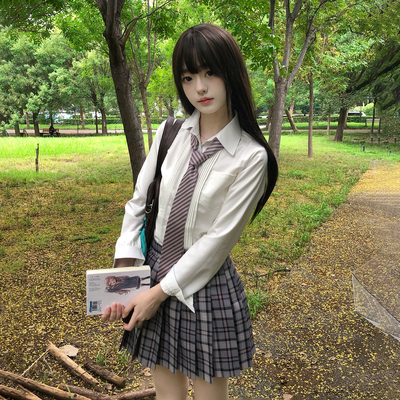 森岛町jk衬衫长袖短袖白色衬衣女