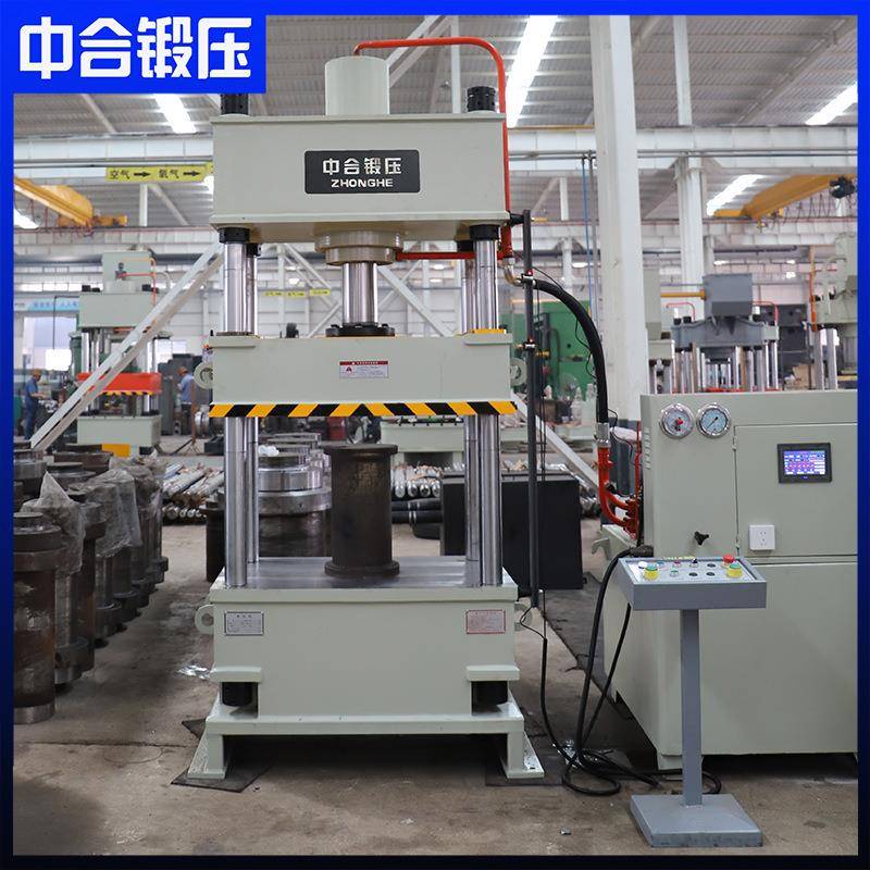 100t自动排气粉末成型四柱液压机100吨plc自动化油压机压力机现货