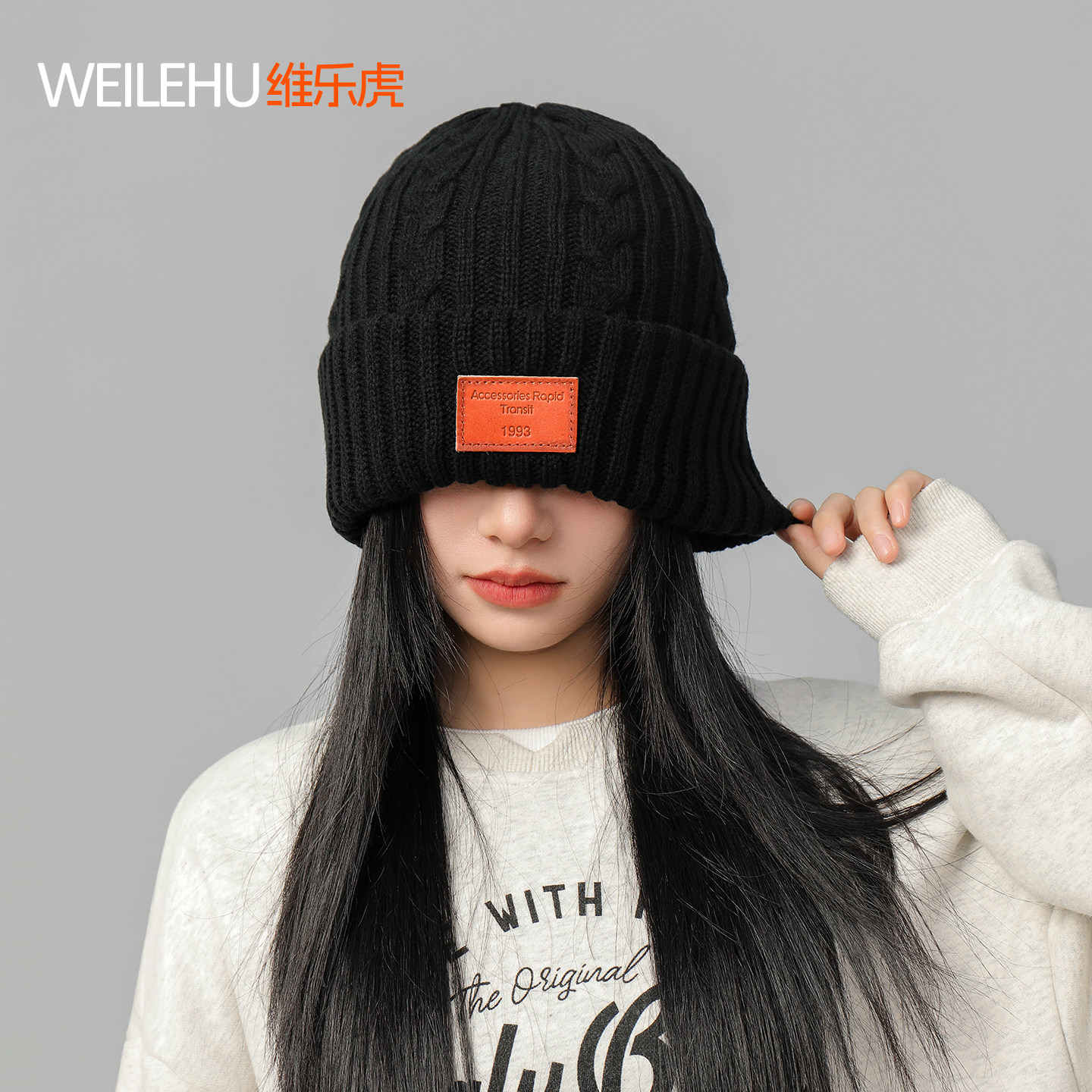 针织帽女2026新款毛线帽秋冬季大头围显脸小月子冷帽保暖加厚护耳