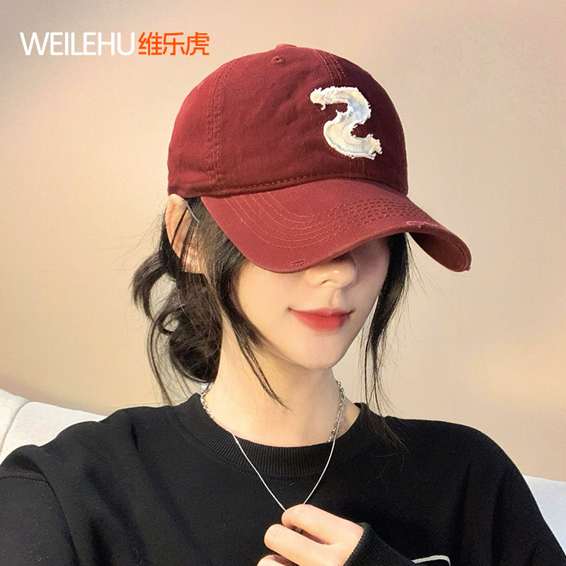 棒球帽女士鸭舌帽子软顶2026防晒新款大脸显脸小深顶宽大帽檐加深