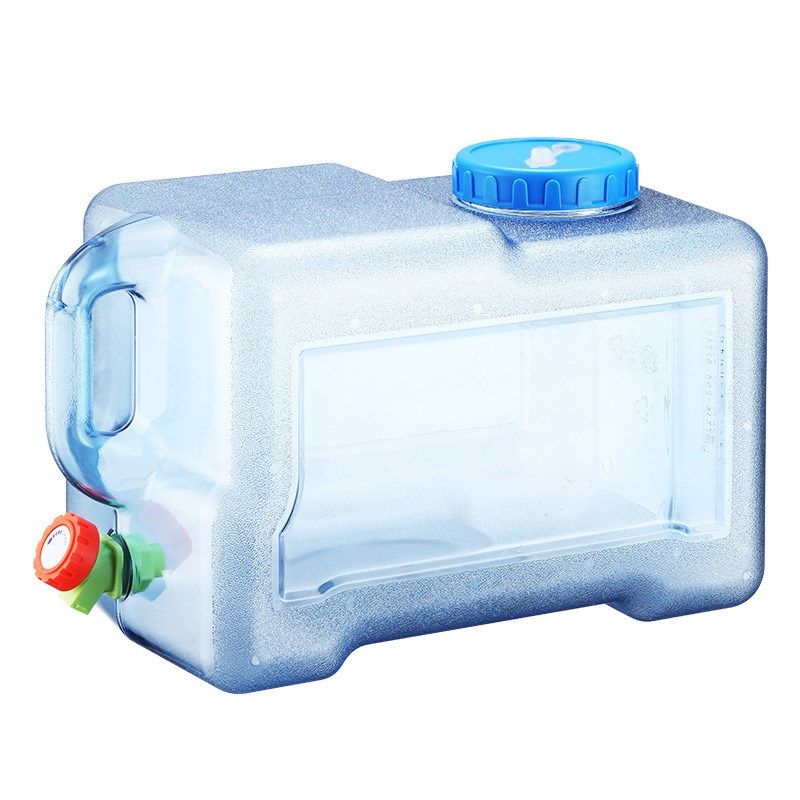 18升PC户外方形水桶家用饮水桶带龙头车载自驾游露营储水桶纯净水