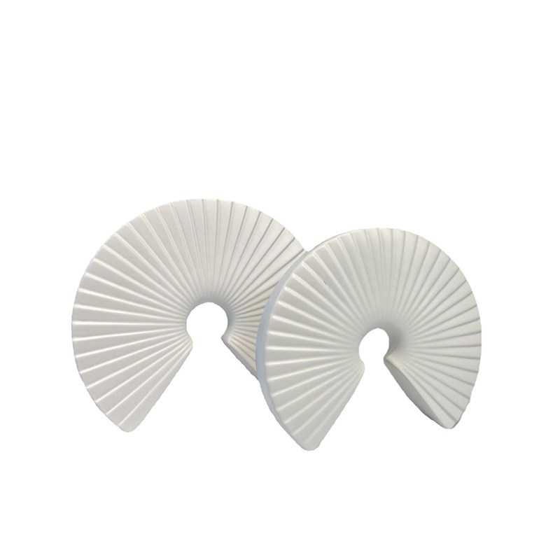 新中式搭配陈列组合扇形样板房软装饰品创意博古架电视柜树脂摆件