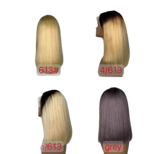 跨境13x4 lace 613 bob wig 4P613 blonde wig high density 12A