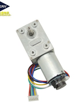 ZGY-370B 涡轮蜗杆直流减速减速电机霍尔编码器低噪音24V调速马达