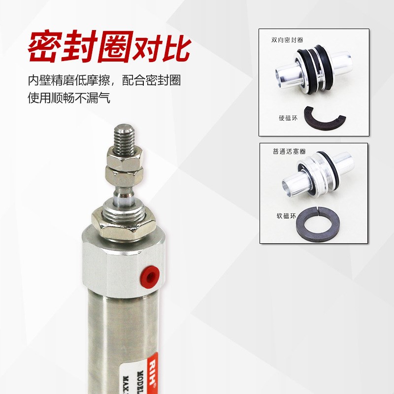 RIH瑞亨CDJ2B迷你气缸 不锈钢小型汽缸SMC型机械新能源气动元件
