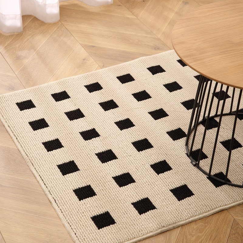 奶油风入户门垫家用可机洗复古格玄关地毯地垫进门脚垫门厅卧室垫