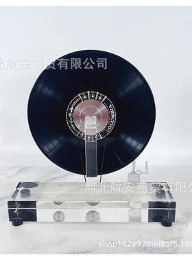 现代简约创意水晶碟片机摆件样板房售楼处桌面茶几电视柜软装饰品