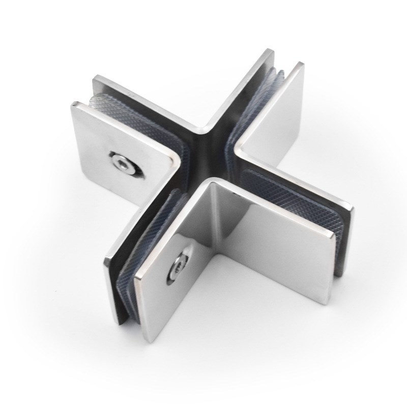 厂家直供方型十字玻璃夹 加固护角90度直角浴室固定夹 展柜组合夹