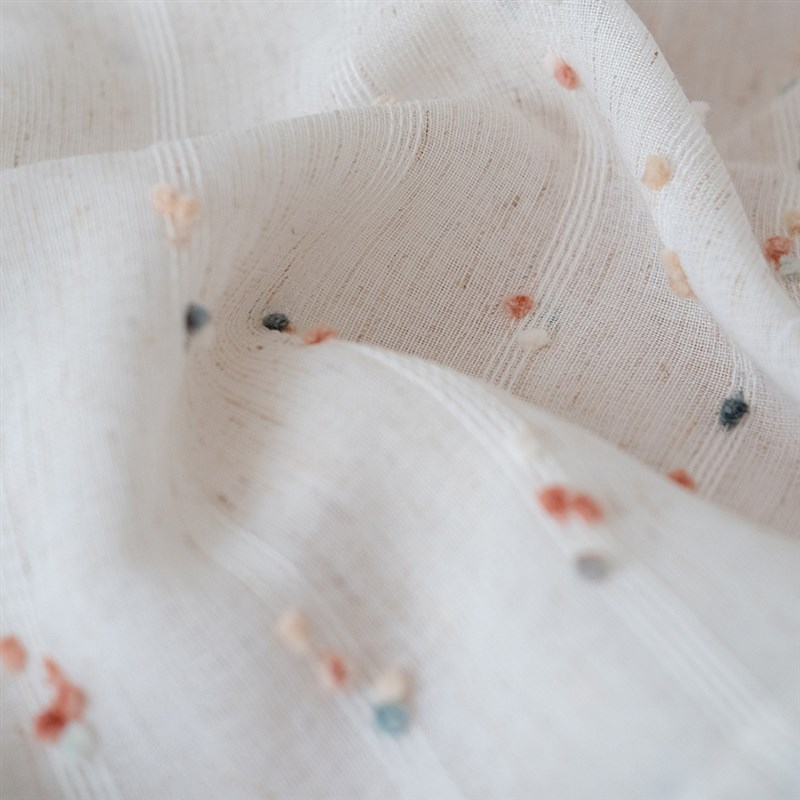 可爱复古彩虹糖纱帘分片穿杆门帘隔断帘儿童房清新甜美粉色氛围感