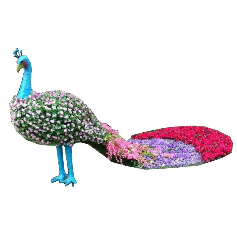 高仿真大象绿雕广场装饰摆件 仿真动物人物植物绿雕厂家设计定制