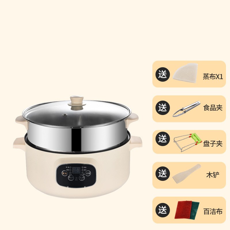 304电蒸锅多功能家用大容量五层电蒸笼多层蒸馒头蒸煮锅智能