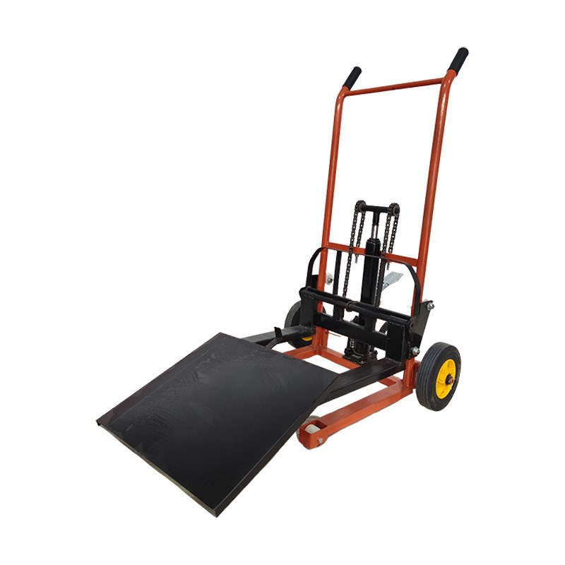 手动液压堆高搬运车装卸车小叉车升降移动手推车小型轻便两用推车