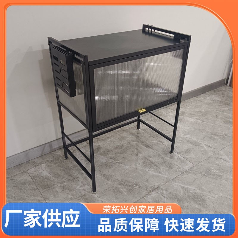 台面微波炉厨房置物架家用桌面碗盘柜架子碳钢收纳架