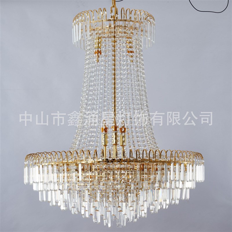 厂家直供新款婚礼吊顶装饰品灯具创意婚庆欧式水晶珠帘吊灯