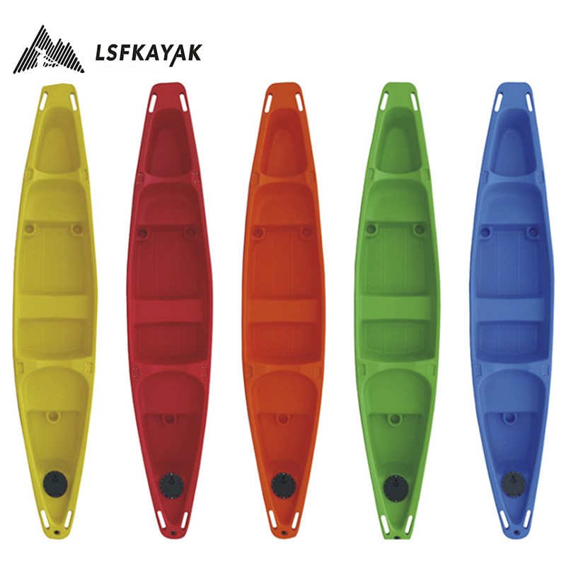 现货多人独木舟 5米长度独木舟多人船 塑料渔船 塑料硬艇