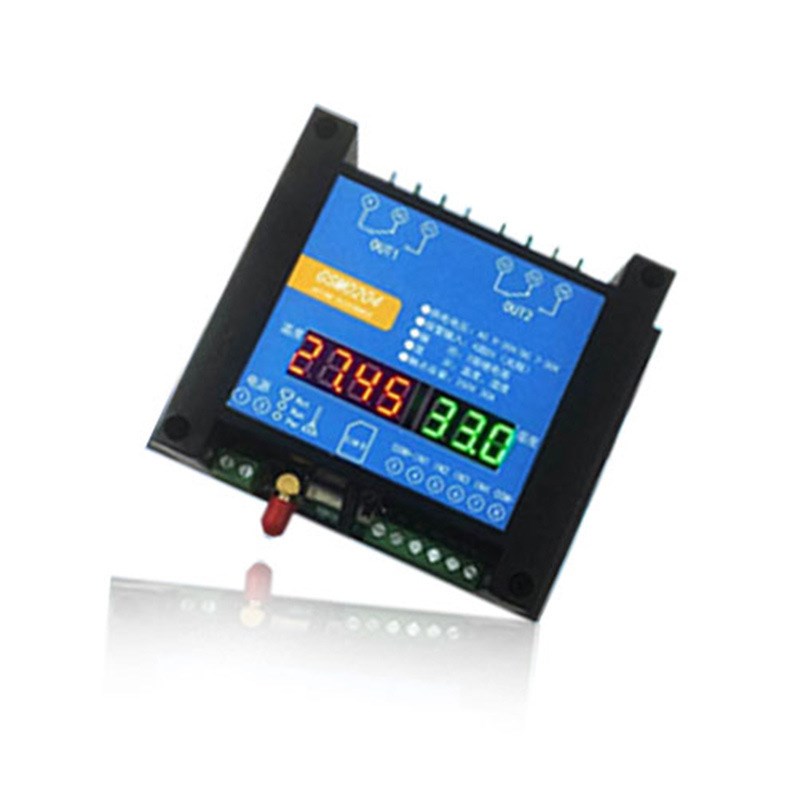 聚英GSM0204WS 温湿度短信报警模块 2路继电器控制 4路开关量检测