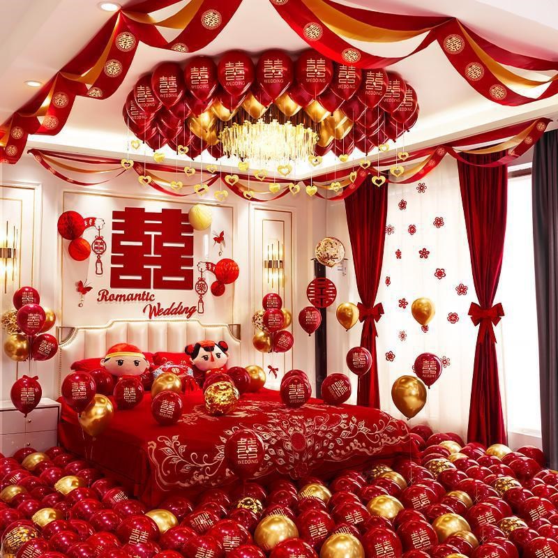 婚房装饰布置套装婚礼婚庆新房男方女方卧室气球套餐结婚用品大全