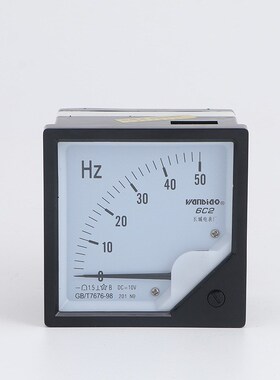 6C2 6L2频率表0-50HZ赫兹表直流DC10V型4-20MA电流电压表45-55HZ