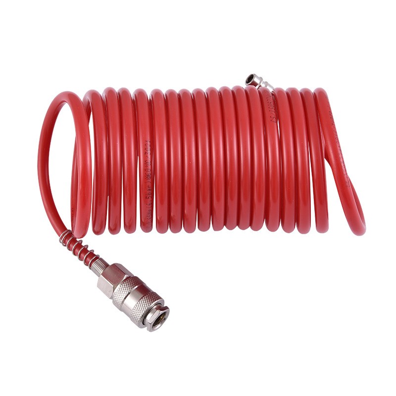 空压机PE PVC耐压气动软管配欧式三合一接头日式插芯组合供应