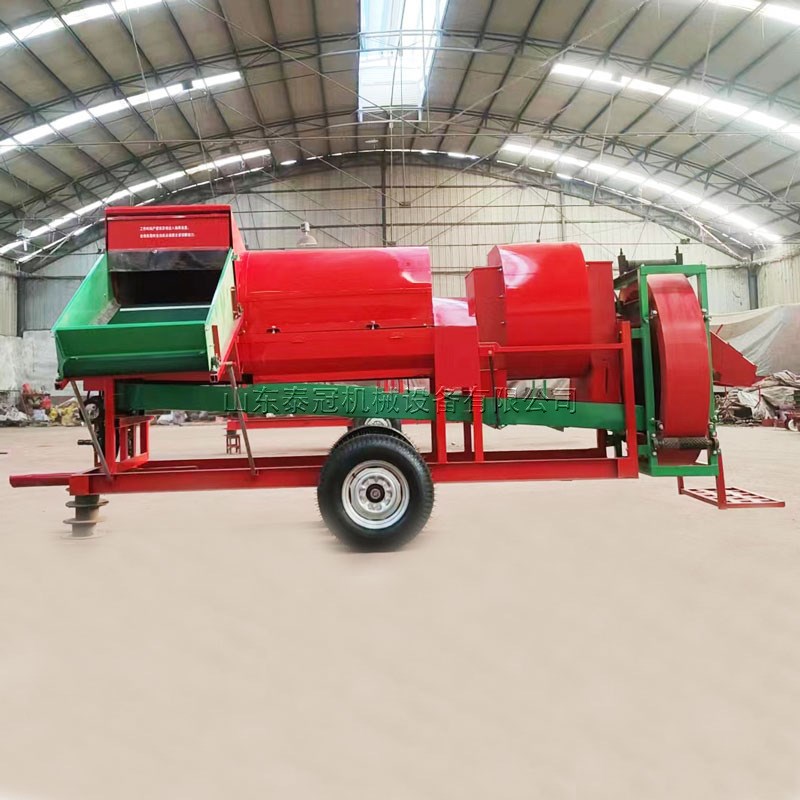 大型自动装袋装车花生摘果机干湿两用8000型圆盘式花生果秧分离机