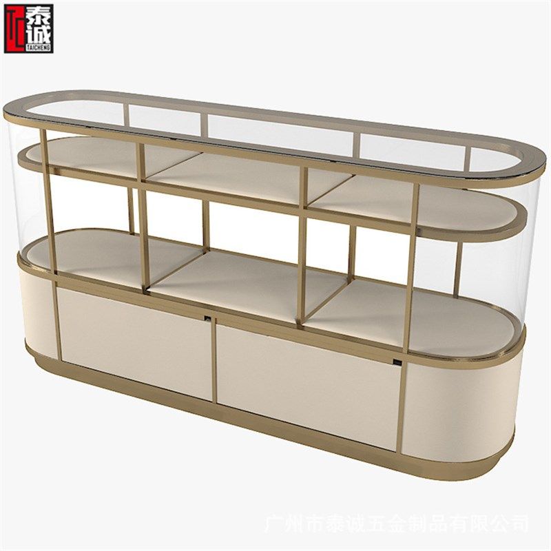 批量生产整店珠宝展示柜钢木组合玻璃柜台商用产品货柜首饰陈列柜