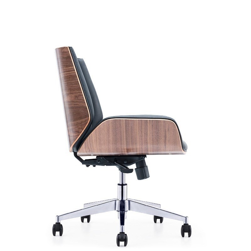 虎一办公家具班台老板椅子办公椅电脑会议椅简约时尚实木护板靠背