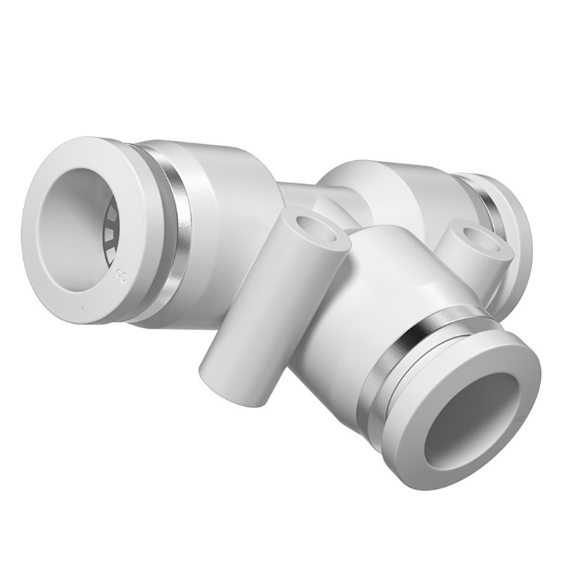 TPM朝日气管气动三通接头快速T型快插变径PE/PEG6/8/10/12/14/16