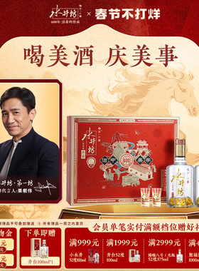 【领淘金币】水井坊井台52度520ml双支礼盒装浓香送礼-顺丰48小时