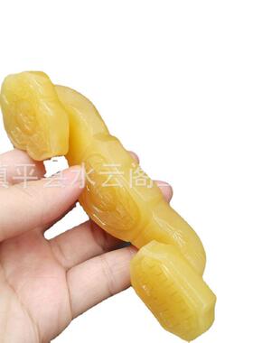 米黄玉 玉如意摆件家居装饰 摆件现代客厅 家居装饰 工艺饰品