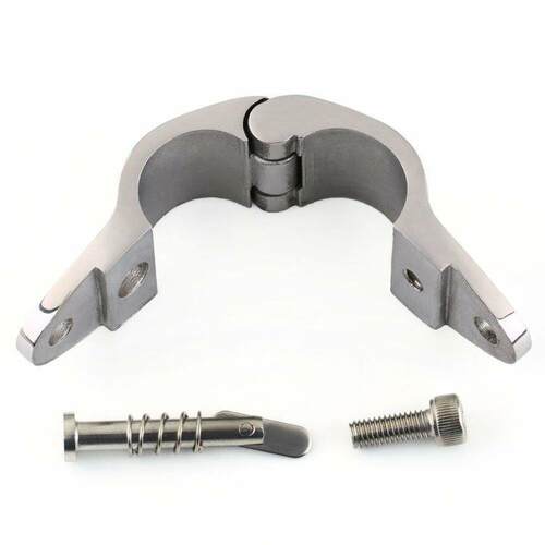 艾硕/ISURE22/25MM316抛光不锈钢销式管夹遮阳棚配件船用五金配件