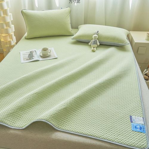 夏季可机洗冰丝凉席三件套色凉感丝夹棉单双人宿舍空调软席家用厂