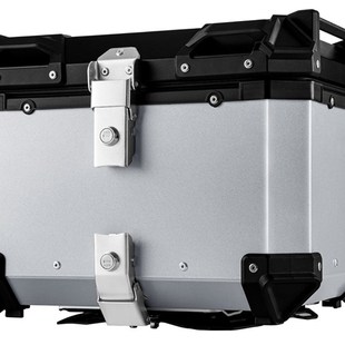 100L铝合金摩托车尾箱高级耐看可拆卸平面 80L 压纹银 65L 现55L