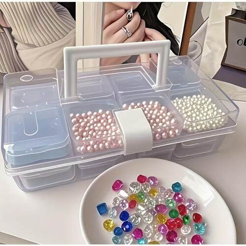 S 16140 Plastic Storage Box with Dividers 塑料收纳盒 跨境专