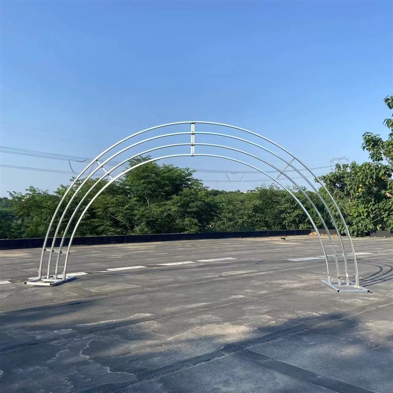 婚庆道具弧形铁艺桁架婚礼派对布置装饰半圆型四杆拱门架子