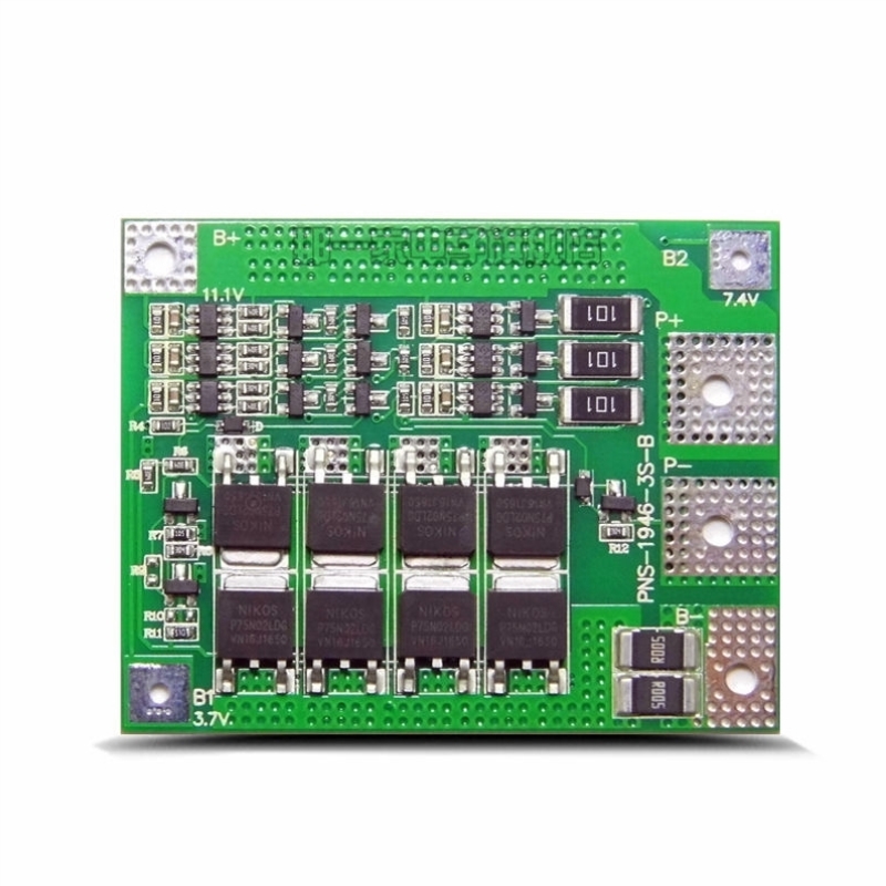 3节三串锂电池保护板25A带均衡11.1V12.6V电钻12v电池组保护板
