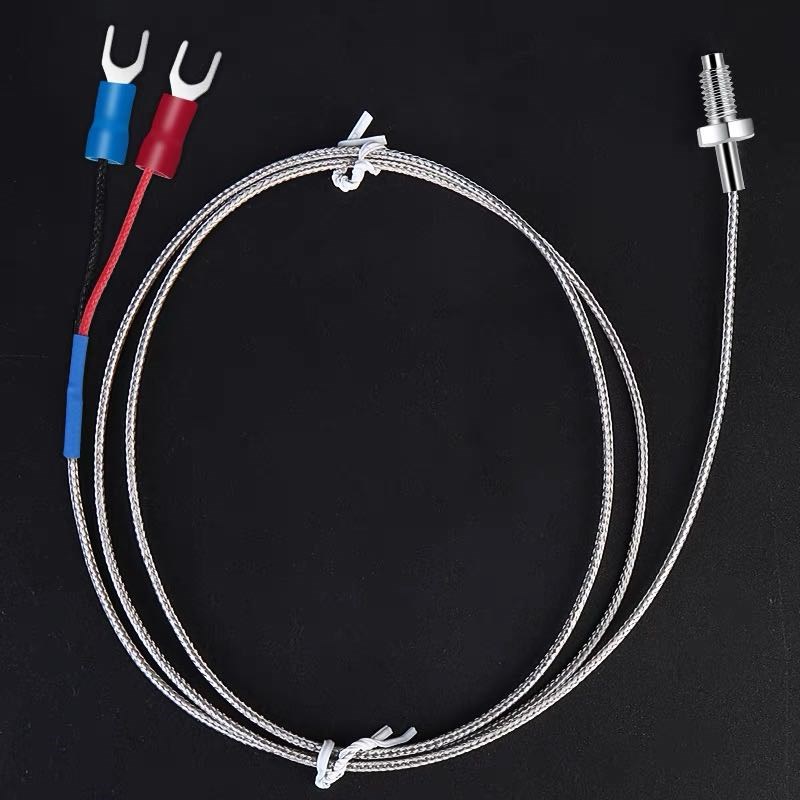 K型E型M6螺钉式热电偶 M8螺纹热电阻 温度传感器测温线探头感温线