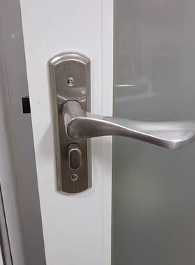 卫生间门锁洗手间厕所浴室锁通用型锁具室内铝合金门把手单舌家用