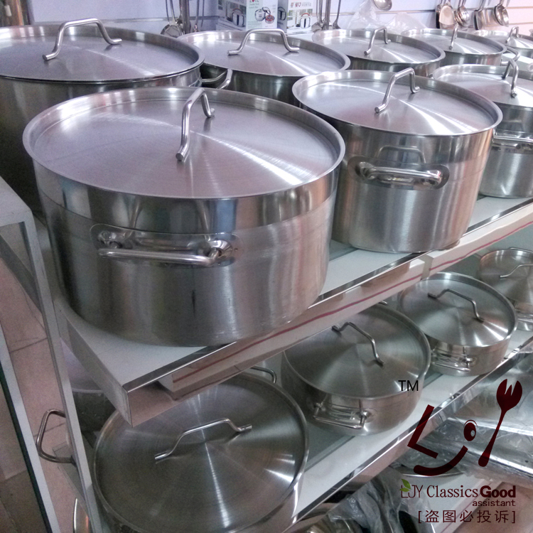 04款 不锈钢复合底高身汁锅 不锈钢汤锅 煲汤锅 平底锅 耐用锅