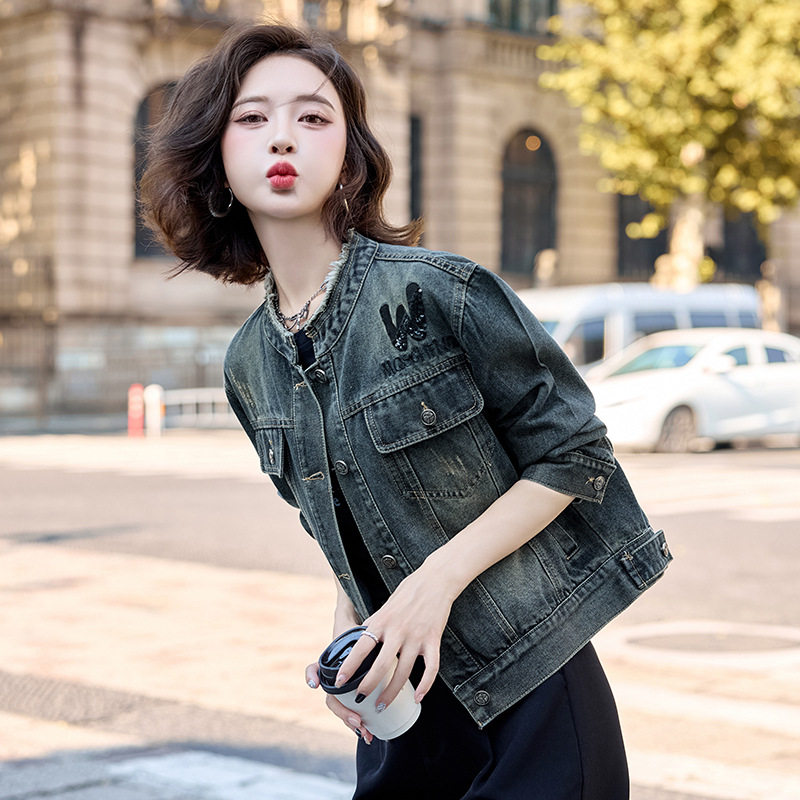 设计感休闲外套女春秋2025年新款感漂亮时尚牛仔短外套潮,女装/女士精品,短外套,淘宝优惠券,粉丝福利购,淘宝优惠卷