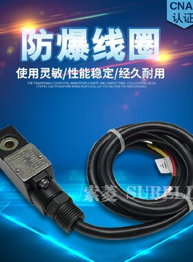 TY131-09系列防爆线圈4V210 410 4M310-08DC24VAC220V电磁阀9mm孔